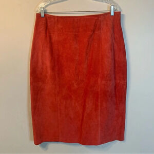 Danier Suede Leather Midi Skirt 00